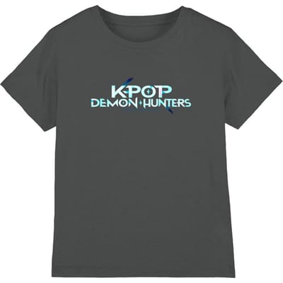 K-Pop Demon Hunters Kinderen/Kinderen Logo T-shirt (Houtskool)