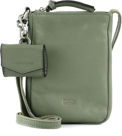 FREDsBRUDER Leren Telefoontasje Schoudertas Ginsberg Cellphone Bag Sage Groene