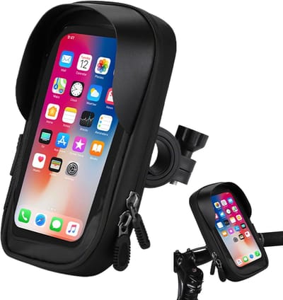 VHV - Telefoonhouder - waterdichte telefoonhouder scooter - met digitaal display, met LED verlichting, waterbestendig - voor scooter, motor, elektrische fiets