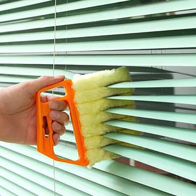 1Pc Wasbare Window Cleaner Microfiber Dust Cleaner Borstel Voor Venetiaanse Airconditioner Auto Venster Groef Dust Cleaning Tool
