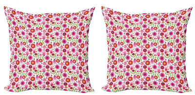 ABAKUHAUS Hippie Kussenhoes – Set 2x50x50 cm – Dubbelzijdig Digitaalbedrukt – Multicolor
