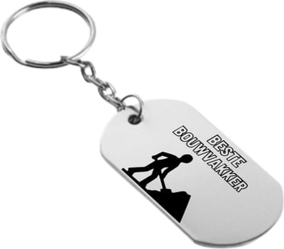 Akyol - bouwvakker sleutelhanger - Bouwvakker - familie vrienden - cadeau - 54 x 29mm