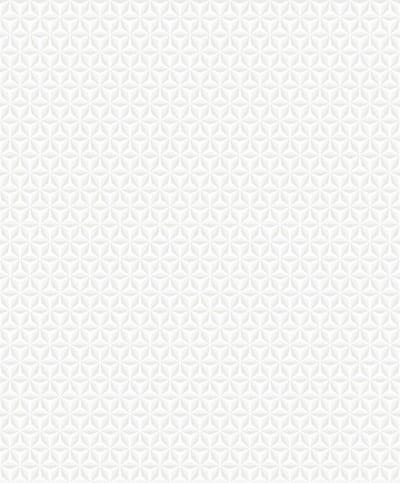 Hexagone dessin wit modern (vliesbehang, wit)