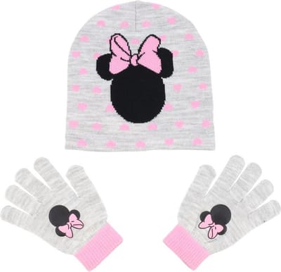 Kids winterset voor meisjes | Muts + handschoenen | leuke kinderfiguur |3-7 jaar