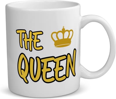 Akyol - the queen koffiemok - theemok - Koningin - een koningin - verjaardagscadeau - kroontje - kado - gift - geschenk - 350 ML inhoud