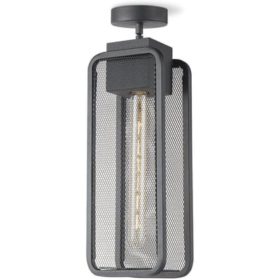 Home Sweet Home - Moderne LED Plafondlamp Weave - Zwart - 11/11/47,5cm - Vierkant - geschikt voor E27 fitting - Plafondlamp gemaakt van metaal