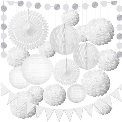 Dailygoods- Papieren Lantaarn Set van 20 Stuks - Papieren Lampion - Feest Decoratie - Eenvoudig te Monteren - Opvouwbaar - Craft Paper 300g - Feestdecoratie