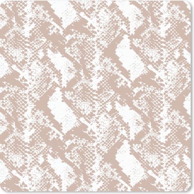 Muismat 20x20 cm - Mousepad Slangenprint - Vormen - Pastel - Muismatten