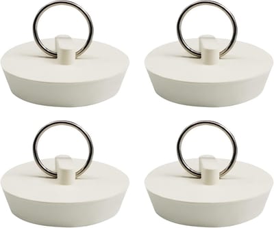 Rubberen Badstopper - Afvoerstoppers Gootsteen - Water Dicht Maken - Geurbestendige Deksel - Past 1-3/8 Inch - Wit