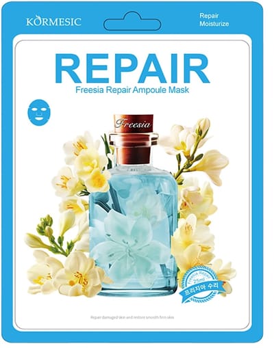 Freesia Repair Ampoule Mask / bladmasker met herstellend fresia-extract 25 ml