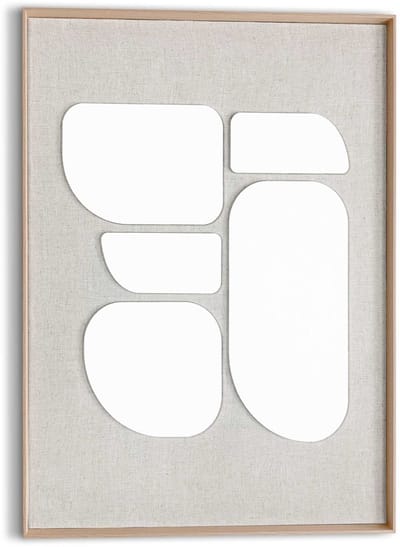 Schilderij 3D Art Wit in Balans - 70 x 50 - Hout - REINDERS
