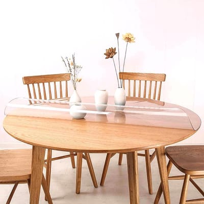 Tafelbeschermer Rond - Beschermhoes Tafel - Tafel Keren - Hoge Transparantie - Diameter 150cm - Transparant