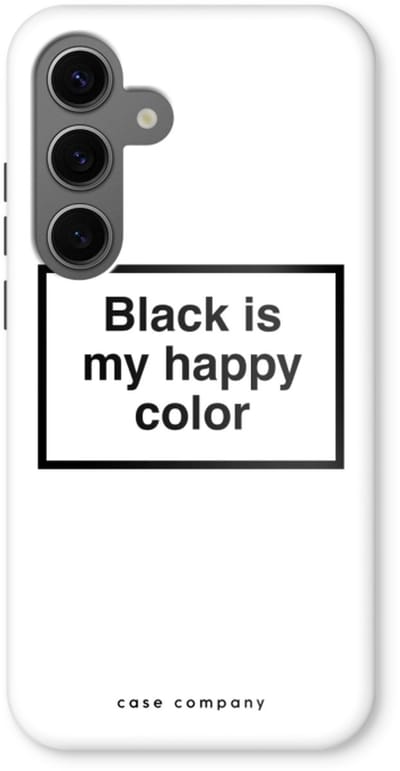 Case Company® - Hoesje geschikt voor Samsung Galaxy S24 hoesje - Black is my happy color - Tough Case - Maximale Bescherming alle Kanten en Schermrand