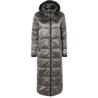 ESMARA Lange dames winterjas (Zilver, XS (32/34))