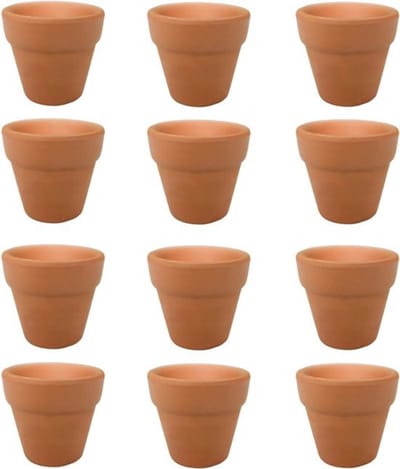 Mini Terracotta Aardewerk Mini Klei Potten Planter Voor Planten Ambachten (3 * 3cm) - Set van 12