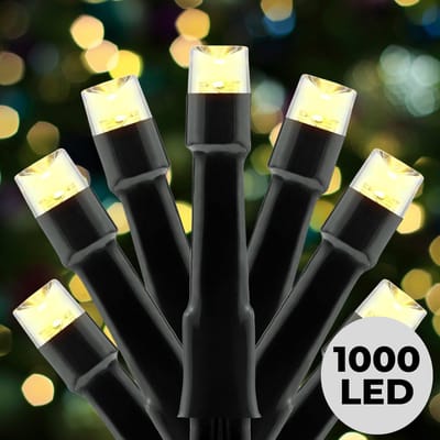 Lomera Kerstboomverlichting - Kerstverlichting - Kerstlampjes Buiten - 1000 LED Lampjes - Warm Wit Licht - Timer Functie - Lichtfuncties Geheugen - Ip44 - 15 Meter 6W - 8 Lichtfuncties - Clusterverlichting