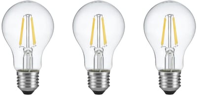 SPL E27 LED Lamp 4W met Dag en Nacht Sensor - Warm Wit - LED Filament - Vervangt 40W - 3 Stuks