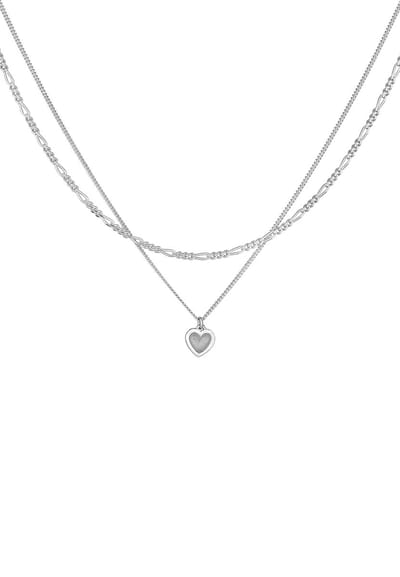Elli - Halsketting - Dames Laagje hart hanger Figaro in 925 Sterling Zilver - Dames