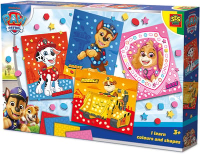 SES Creative Paw Patrol - Ik leer kleuren en vormen - Knutselen - Educatief speelgoed - Voor Kinderen Vanaf 3 Jaar - 4 Kleuren - 4 Kaarten
