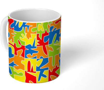 Mok - Koffiemok - Puzzel - Patronen - Abstract - Mokken - 350 ML - Beker - Koffiemokken - Theemok