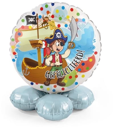 Gefeliciteerd - Piraat - Ballonnen set met standaard - Everloon