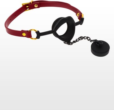 Kinky Gag met Stop - Mondknevel - Open Gag - Ballgag - Gagball - Ball Gag - BDSM Toys - Bondage Speeltje - Seksspeeltje voor hem en haar - Sex Toy