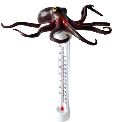 Zwembadthermometer Drijvend - Water Temperatuurmeter - Waterkwaliteit Meten - Leuk Octopus Design - 22 Centimeter - Meerdere Kleuren