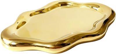 Sieradenhouder Keramische Sieraden Tray Decoratieve Sieradenbox Sleutelhanger Organiser voor Hal en Tafel Decoratie (Klein Gouden Wolkje)