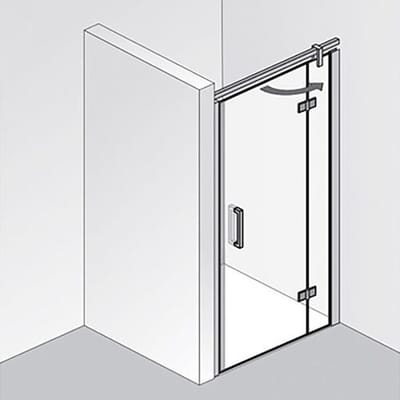 HSK Atelier Plan hinged door on side part in niche 75 cm hinged right 17018075-41-50-R