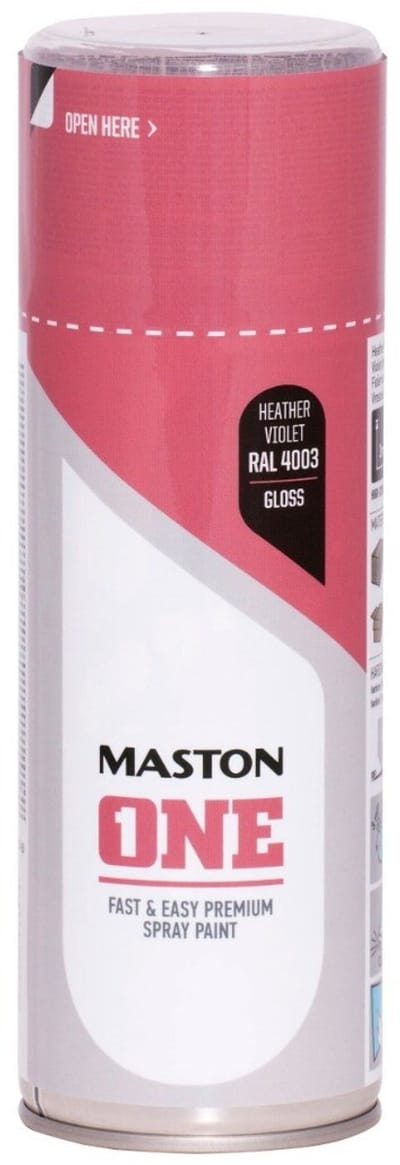 Maston ONE - spuitverf - hoogglans - heidepaars (RAL 4003) - 400 ml - spuitbus verf