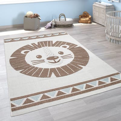Paco Home Kindervloerkleed Kinderkamer Buitenvloerkleed Speelvloerkleed Diermotieven 3D 140x200 cm