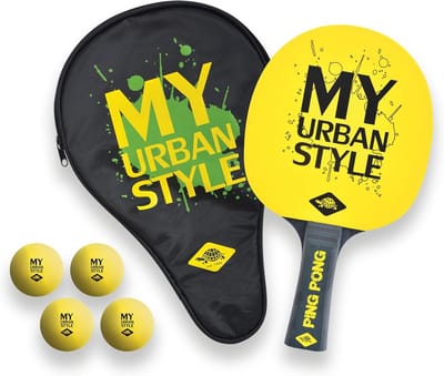 Tafeltennis Cadeauset My Urban Style: Racket, 3 Ballen en Batjeshoes