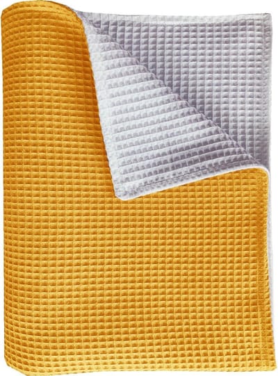 BINK Bedding wiegdeken Pique (Wafel) dubbelzijdig oker/wit 75 x 100 cm