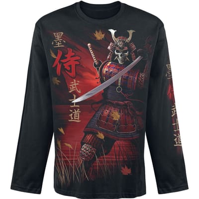 Spiral - Gothic Shirt met lange mouwen - Samurai - M tot XXL - voor Mannen - zwart
