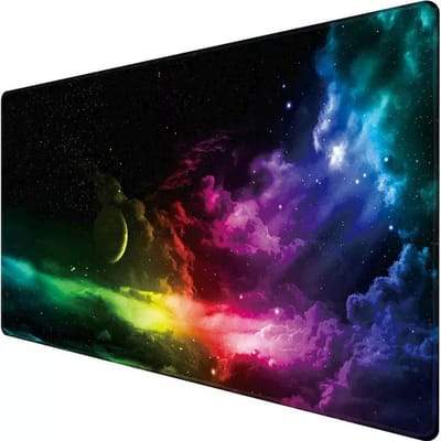 Muismat XXL 900x400 mm - Gaming Muismat - Bureauonderlegger - Tafelonderlegger - Groot Formaat - Motief met Kosmische Thema - Gamingmousepad