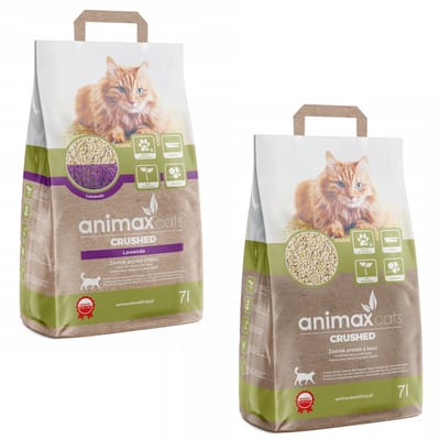 Animax - Kattenbakvulling 2 x 7L - Klonterende strooisel Lavendel en klassiek