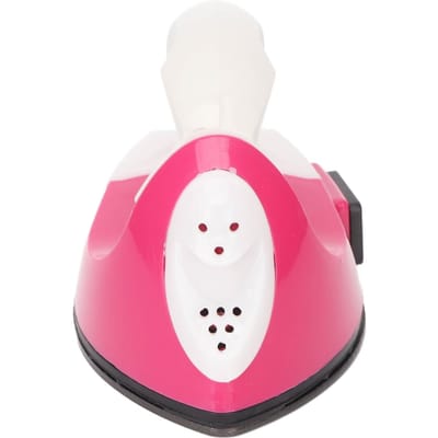 Mini Machine à Repasser Anti-rides Entièrement Automatique Taille Compacte Poignée Ondulée Mini Fer à Main pour Vêtements 100‑240V EU pink