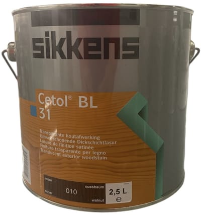Sikkens Cetol BL 31 - Transparante hout afwerkingsbeits - Satijn - Waterbasis - 2.50 L - 010 Noten