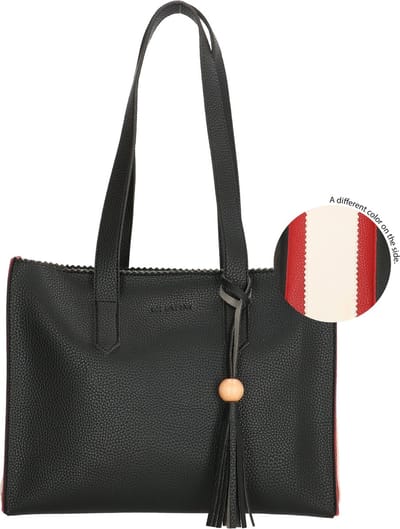 Charm London Covent Garden Shopper - Zwart-Bordeaux-Wit