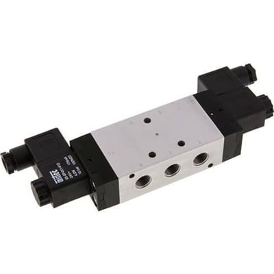 5/3 G1/4'' Middendruk Magneetventiel 24V DC 3-10bar/42-140psi Airtec