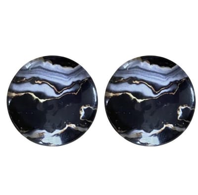Clip oorbellen- golden- 2 cm- zwart- geen gaatje- Charme Bijoux