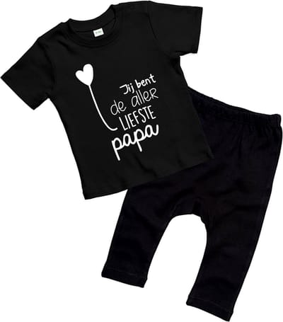 Babyset - Jij bent de allerliefste papa - Maat 62/68 - 3 - 6 maanden - Zwart