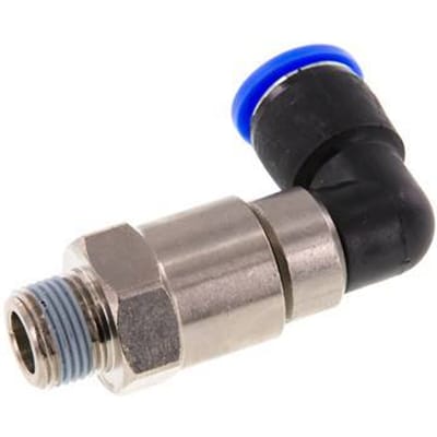 12mm & R3/8'' L-stuk Hoge Snelheid Draaidoorvoer Insteek Buitendraad Vernikkeld Messing/PBT NBR