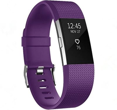 By Qubix - Compatible Fitbit bandje - Geschikt voor fitbit Charge 2 sportbandje - Maat: Small - Paars - Horlogeband - smartwatchbandje