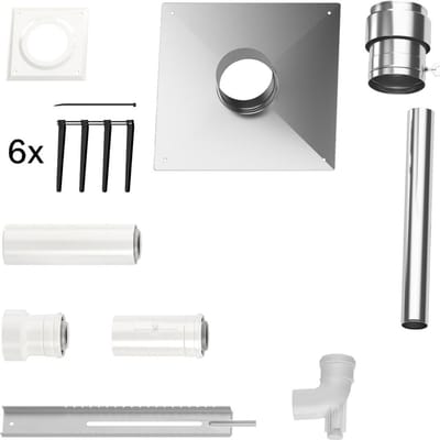 Bosch Rookgasaccessoires FC-Set60-C93x Basis set C93x, d:60/100mm, roestvrij staal, 7738112780
