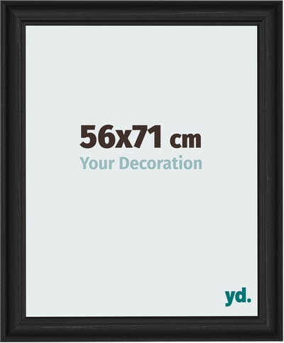 Your Decoration - Fotolijst 56x71 cm - MDF - Zwart Houtnerf - Lazio