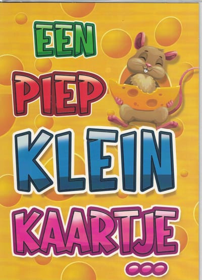 Wenskaart A4 formaat - XL wenskaart - hartelijk gefeliciteerd - felicitatie - verjaardag - kaas - muizen