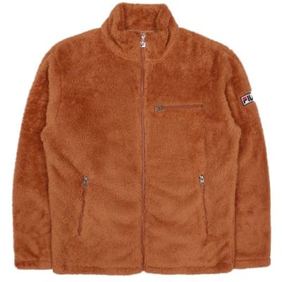 FILA Fleece Sportjas met Opstaande Kraag en Logo voor Mannen Jassen Bruin FS2PLC4101X-CAL L brown