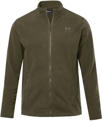 Men Plus - Heren - Fleecejas opstaande kraag - Dennengroen - Maat L