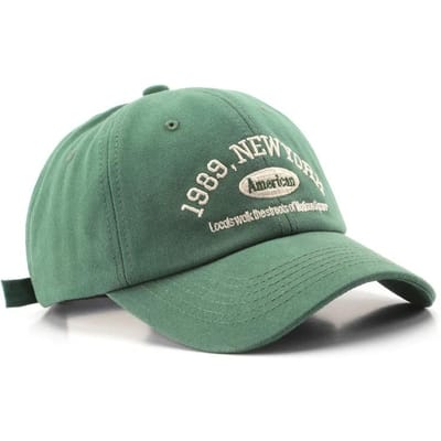 Retro Letter Borduurwerk Baseball Hoeden Unisex Mannen Vrouwen Gewassen Katoen Snapback Petten Buitensporten Dad Hoed Hip Hop Cap Gorras groen